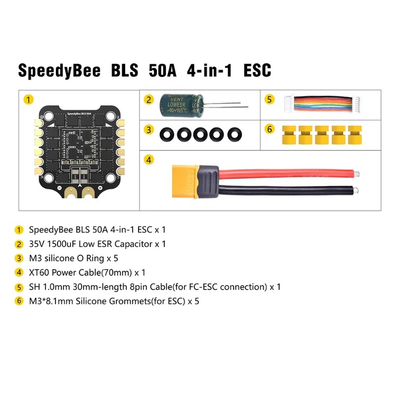 SpeedyBee F405 V3/V4 FC ESC St - огляд і ціна Speedybee F405 V4 Bls 55A Stack